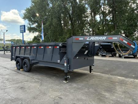 New 2026 Lamar Trailers 83"X16' DT-14k Telescopic Dump Trailer