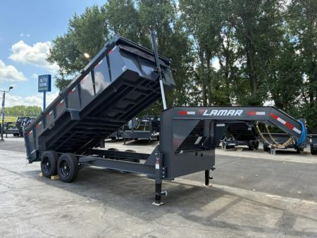 New 2026 Lamar Trailers 83"X16' DT-14k Telescopic Dump Trailer