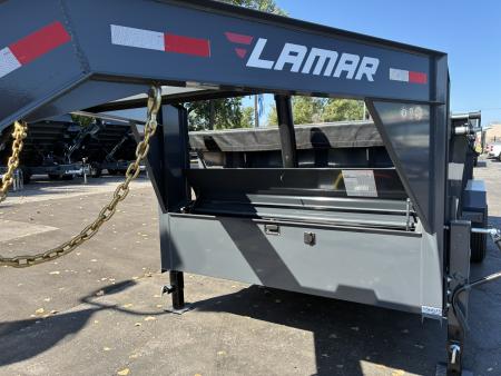 New 2027 Lamar Trailers 83"X16' DT-14k Gooseneck Dump Trailer