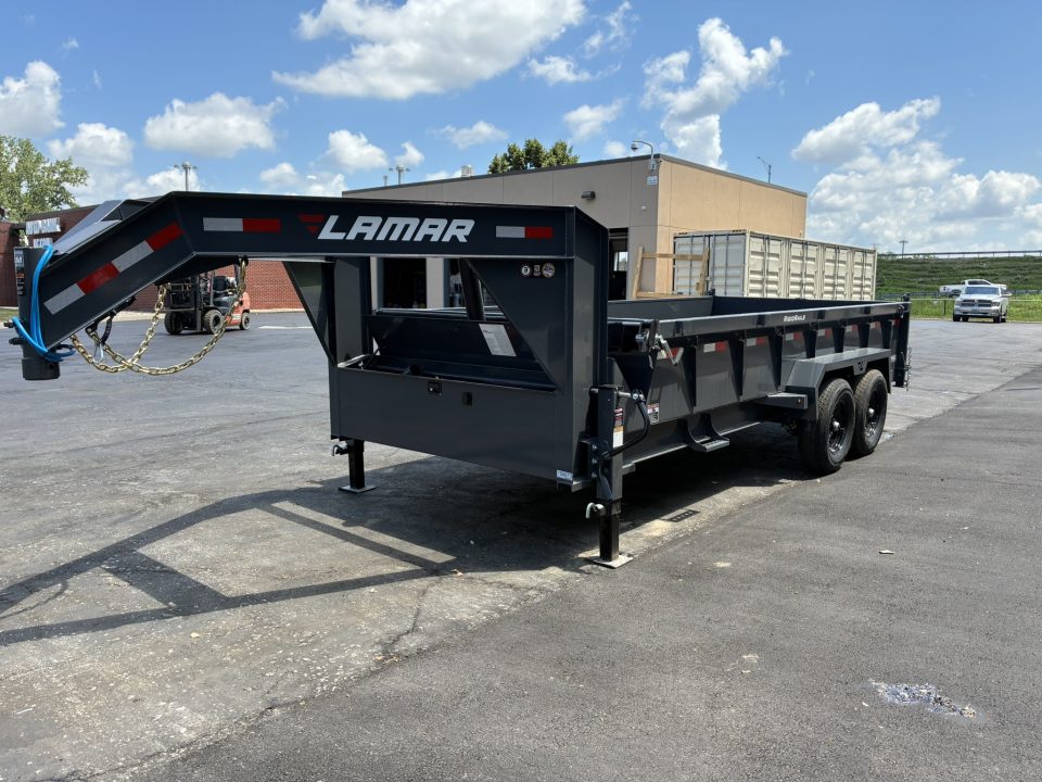 New 2026 Lamar Trailers 83"X16' DT-14k Telescopic Gooseneck Dump Trailer