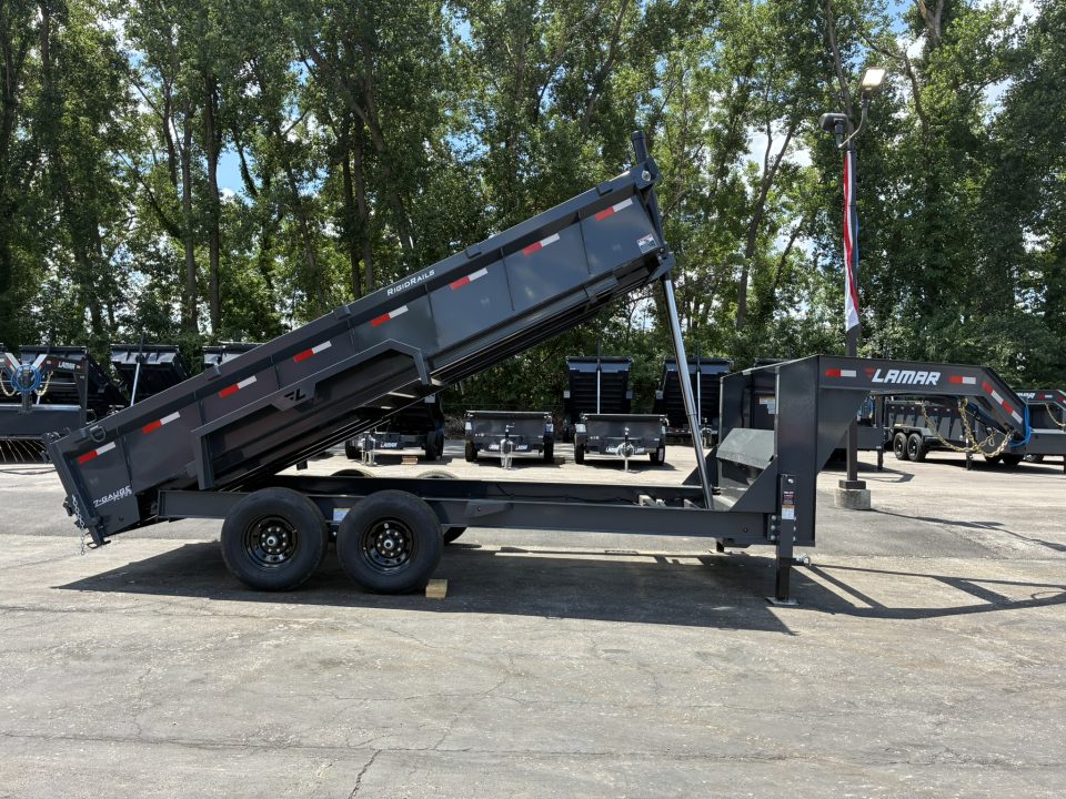 New 2026 Lamar Trailers 83"X16' DT-14k Telescopic Gooseneck Dump Trailer