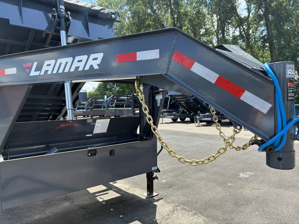 New 2026 Lamar Trailers 83"X16' DT-14k Telescopic Gooseneck Dump Trailer