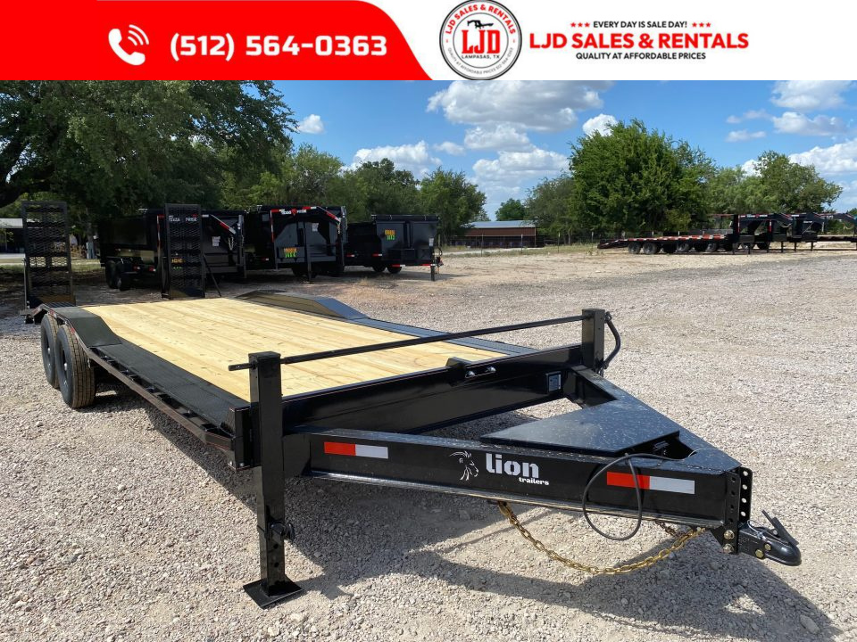 New 2026 Lion - 102  X 24 - 14K GVWR - Equipment Trailer - Stand Up Ramps
