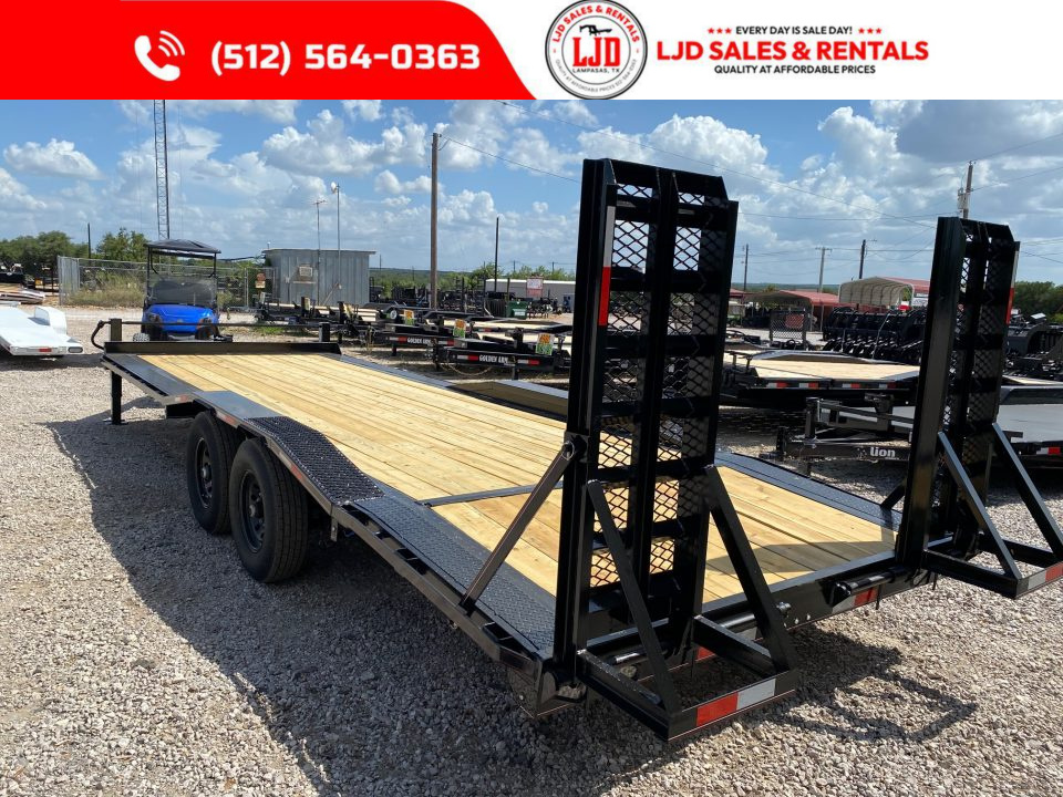 New 2026 Lion - 102" X 24 - 14K GVWR - Equipment Trailer - Stand Up Ramps