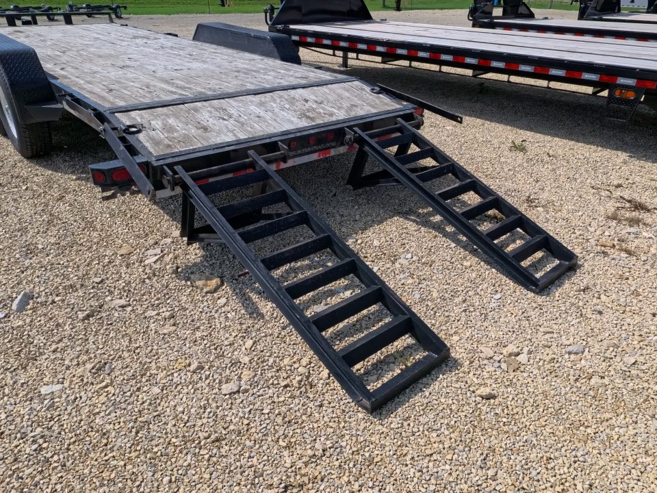 Used 2014 Sure-Trac 81" x 20' Equipment Trailer with 14K GVWR, and NEW Tires