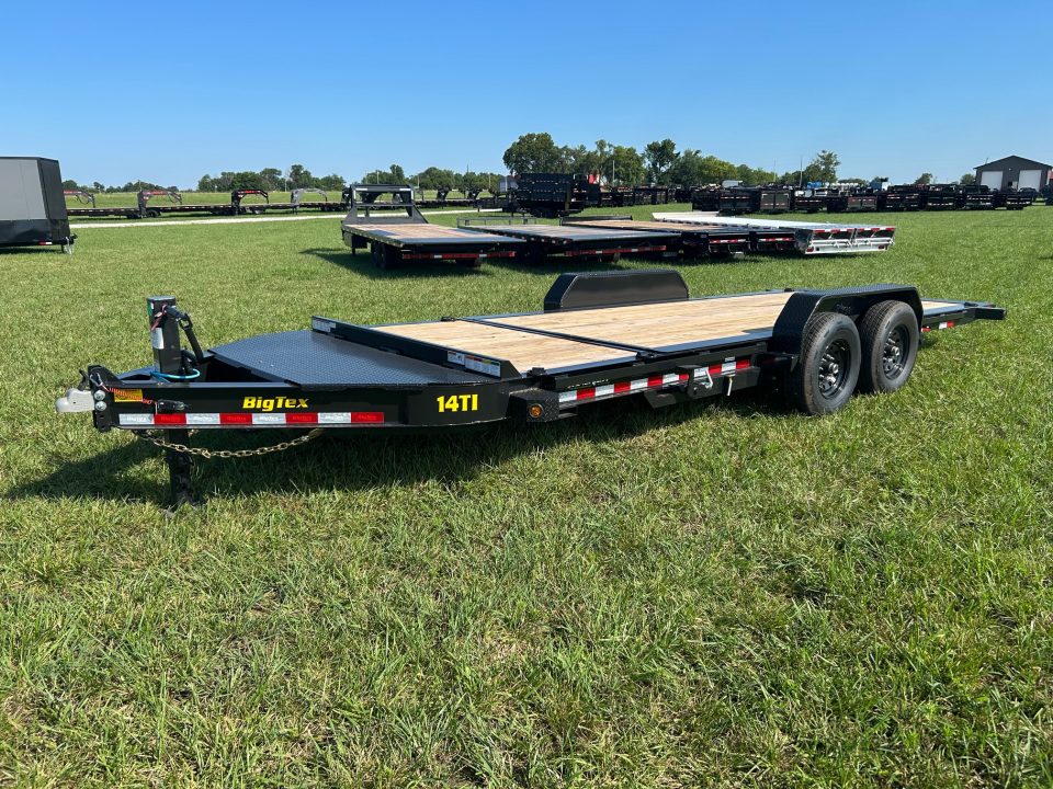 Used 2027 Big Tex 83x20 Tandem 15.4K I-Beam Gravity Tilt w/ 4' Staionary, Toolbox, & Fork Holders