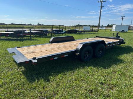 Used 2027 Big Tex 83x20 Tandem 15.4K I-Beam Gravity Tilt w/ 4' Staionary, Toolbox, & Fork Holders
