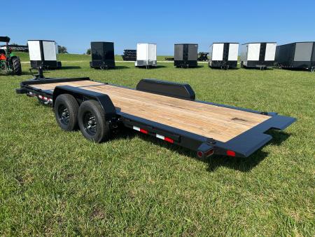 Used 2027 Big Tex 83x20 Tandem 15.4K I-Beam Gravity Tilt w/ 4' Staionary, Toolbox, & Fork Holders