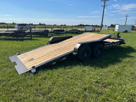 Used 2027 Big Tex 83x20 Tandem 15.4K I-Beam Gravity Tilt w/ 4' Staionary, Toolbox, & Fork Holders