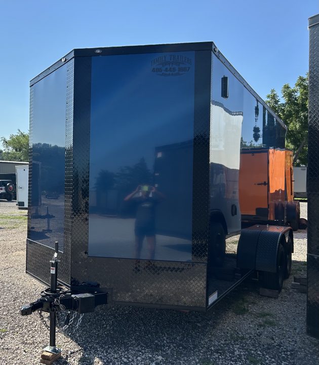 New 2026 Family Trailer 7x16 Tandem Axle Cargo / Enclosed Trailer-Screwless Exterior-Blackout Pkg-Rear Spoiler