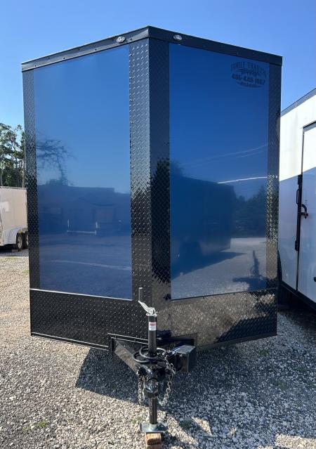 New 2026 Family Trailer 7x16 Tandem Axle Cargo / Enclosed Trailer-Screwless Exterior-Blackout Pkg-Rear Spoiler