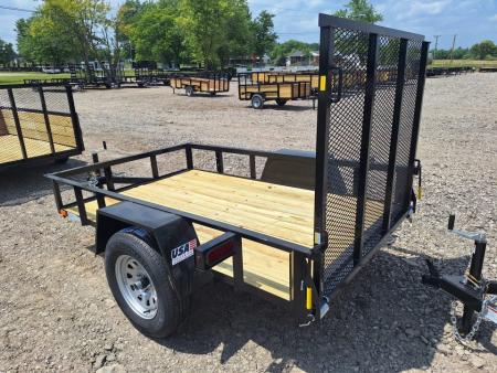 New 2026 AMO 5x8 Lowside Landscape Trailer W/ Led Lights and Spring Assist Gate