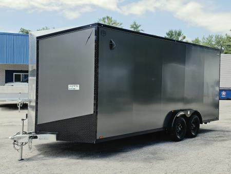 New 7.5 X 20 CARGO ENCLOSED ALL ALUMINUM 2026 LIGHTNING 3500# AXLES REAR RAMP DOOR