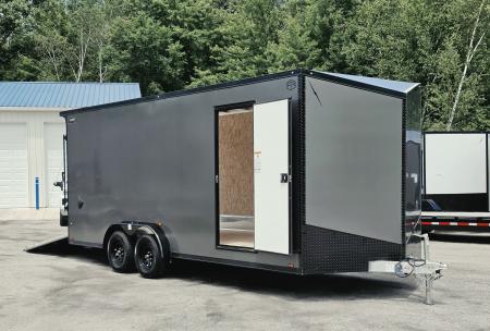 New 7.5 X 20 CARGO ENCLOSED ALL ALUMINUM 2026 LIGHTNING 3500# AXLES REAR RAMP DOOR