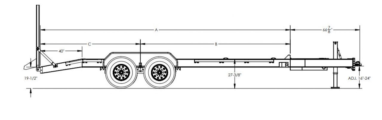 New 2027 Big Tex 14EH 20' Equipment Trailer w/ Mega Ramps