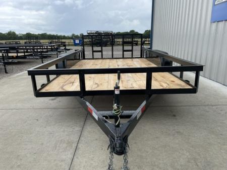 New 2026 C&M 82X14 ANGLE TOP UTILITY (2) 3500lb TANDEM AXLES, GVWR 7000lb, 32" GATE, DOVETAIL