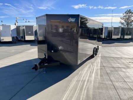 New NEW 2027 AERO 8.5x20 +2’V, 7’ TALL, WHITE Interior, BLACKOUT  EDITION- QUALITY Aluminum Wheels Enclosed Car Hauler Trailer