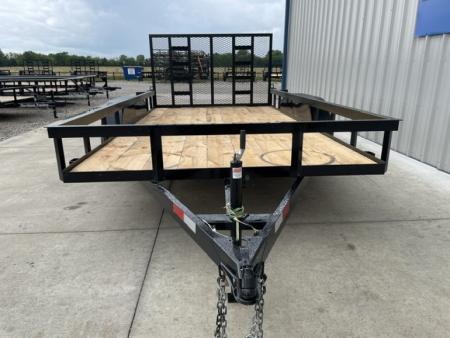 New 2026 C&M 82X14 ANGLE TOP UTILITY (2) 3500lb TANDEM AXLES, GVWR 7000lb, 4' GATE