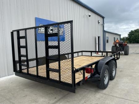 New 2026 C&M 82X14 ANGLE TOP UTILITY (2) 3500lb TANDEM AXLES, GVWR 7000lb, 4' GATE