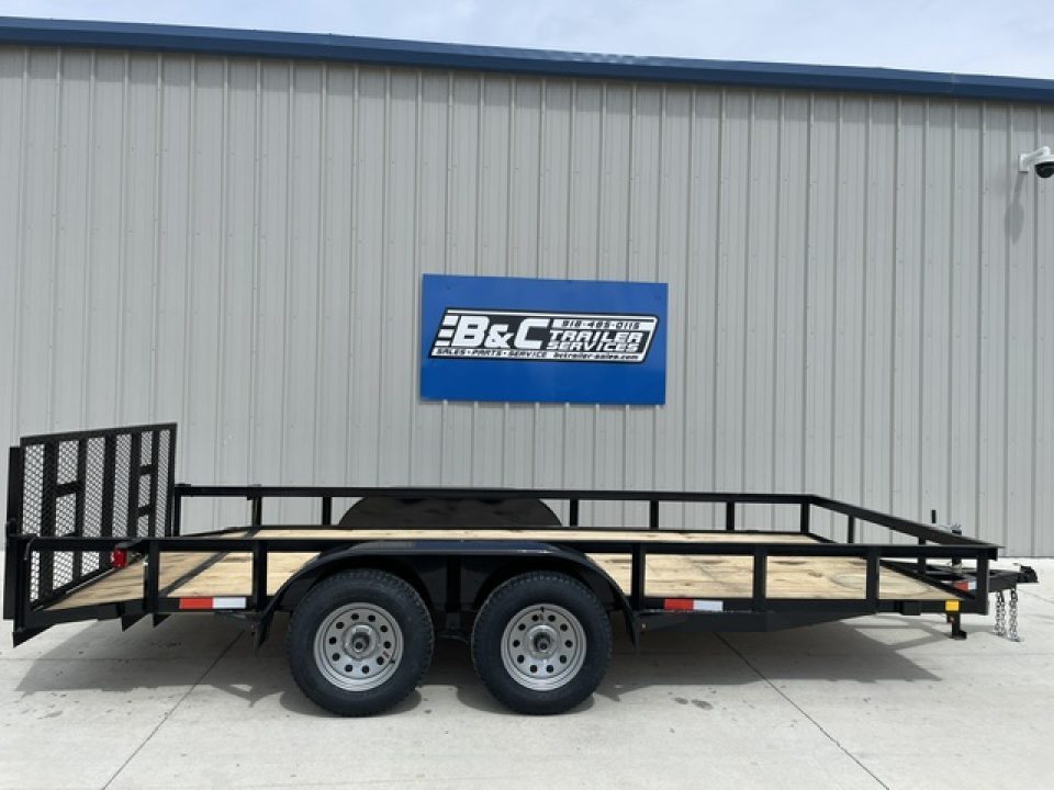 New 2026 C&M 82X16 UTILITY (2) 3500lb AXLES, GVWR 7000lbs, 32" GATE, DOVETAIL