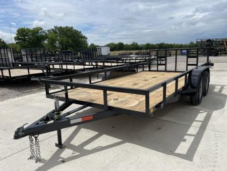 New 2026 C&M 82X16 UTILITY (2) 3500lb AXLES, GVWR 7000lbs, 32" GATE, DOVETAIL