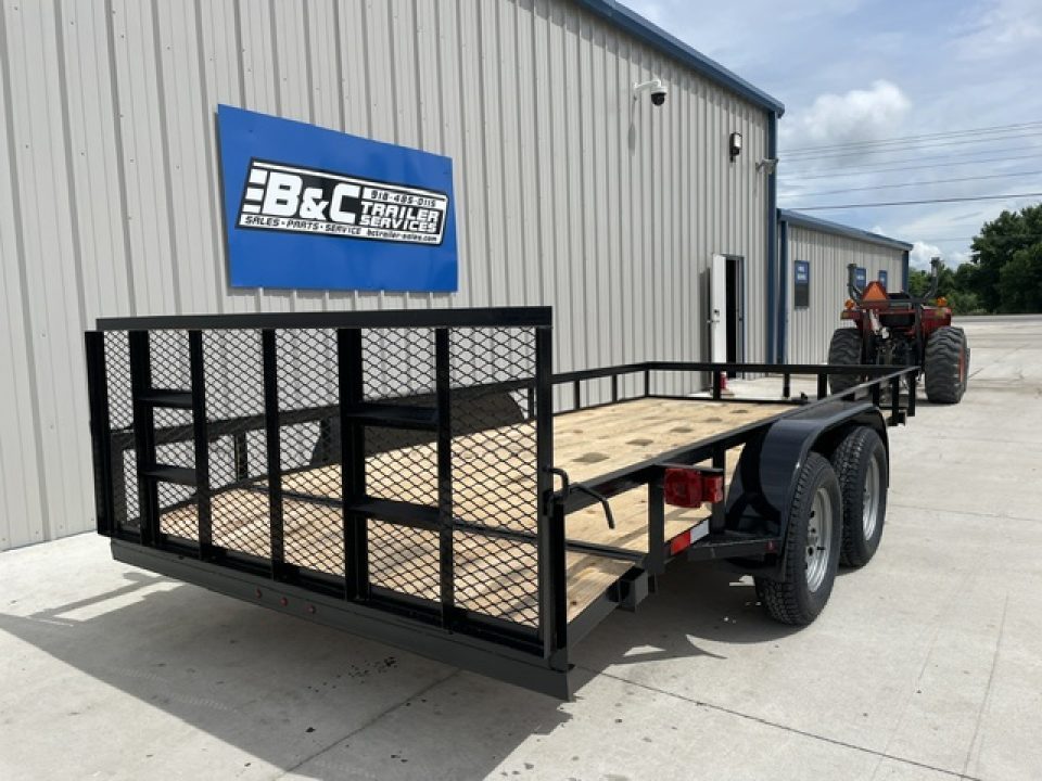 New 2026 C&M 82X16 UTILITY (2) 3500lb AXLES, GVWR 7000lbs, 32" GATE, DOVETAIL