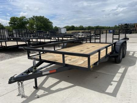 New 2026 C&M 82X16 UTILITY (2) 3500lb AXLES, GVWR 7000lbs, 32" GATE, DOVETAIL