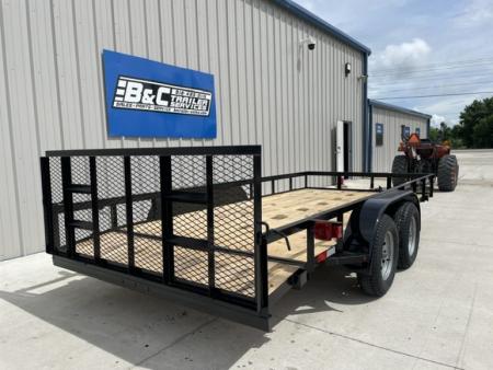 New 2026 C&M 82X16 UTILITY (2) 3500lb AXLES, GVWR 7000lbs, 32" GATE, DOVETAIL