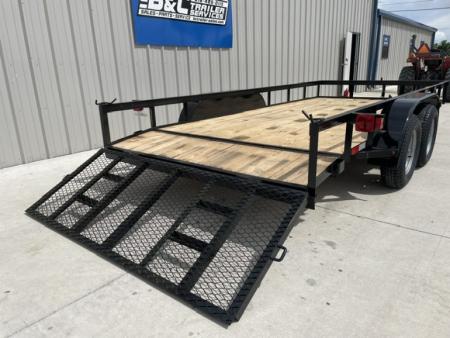New 2026 C&M 82X16 UTILITY (2) 3500lb AXLES, GVWR 7000lbs, 32" GATE, DOVETAIL