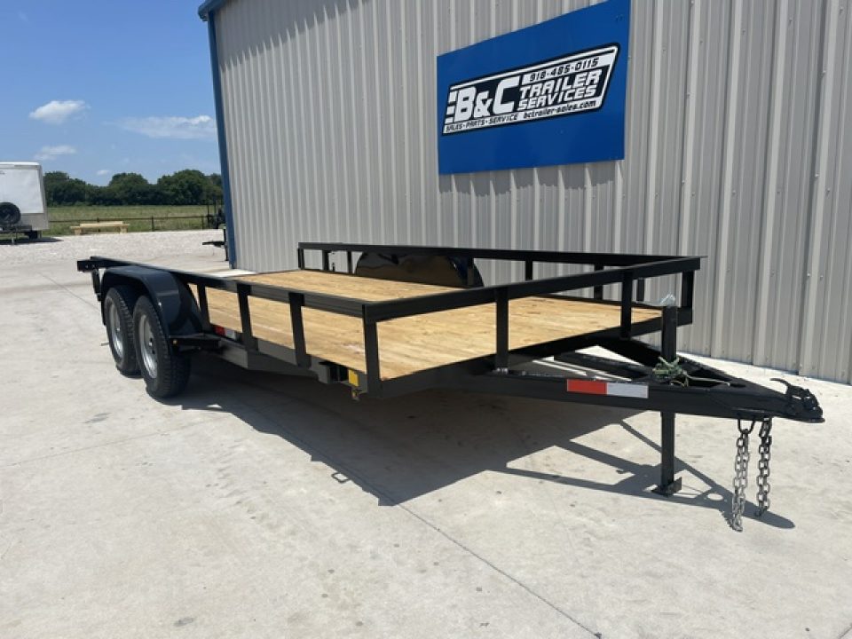 New 2026 C&M 82X16 ANGLE TOP UTILITY, WITH 4' RAMPS (2) 3500lb AXLES, GVWR 7000lbs