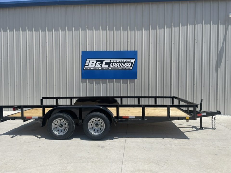 New 2026 C&M 82X16 ANGLE TOP UTILITY, WITH 4' RAMPS (2) 3500lb AXLES, GVWR 7000lbs