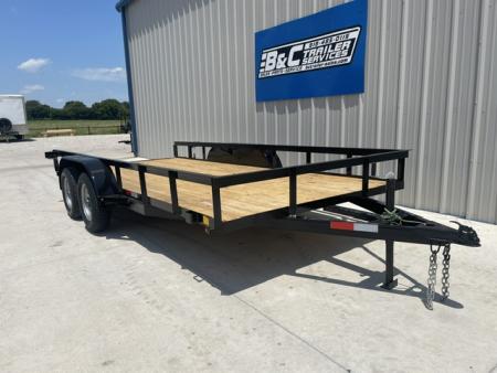 New 2026 C&M 82X16 ANGLE TOP UTILITY, WITH 4' RAMPS (2) 3500lb AXLES, GVWR 7000lbs