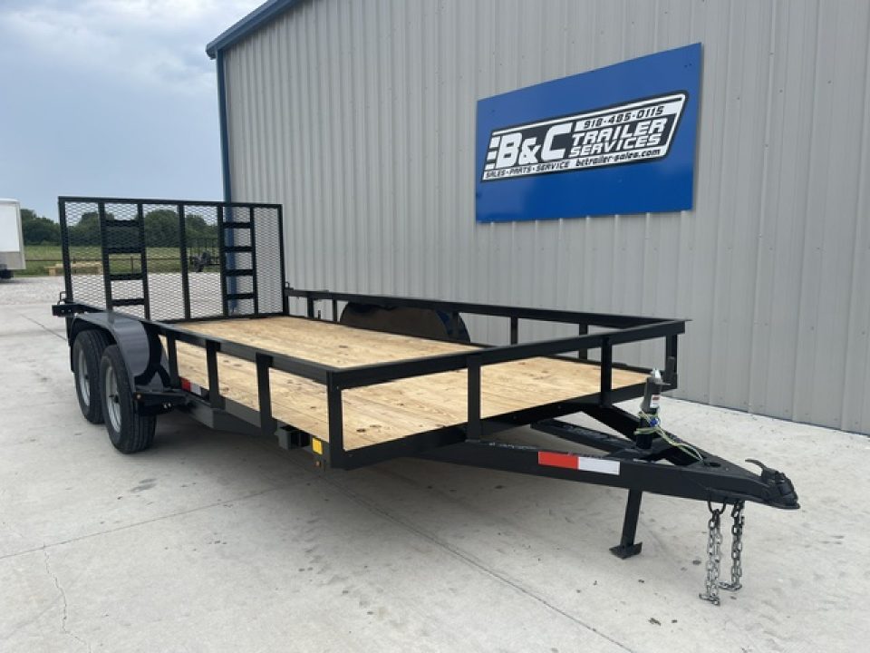 New 2026 C&M 82X16 ANGLE TOP UTILITY (2) 3500lb AXLES, GVWR 7000lbs, 4' GATE