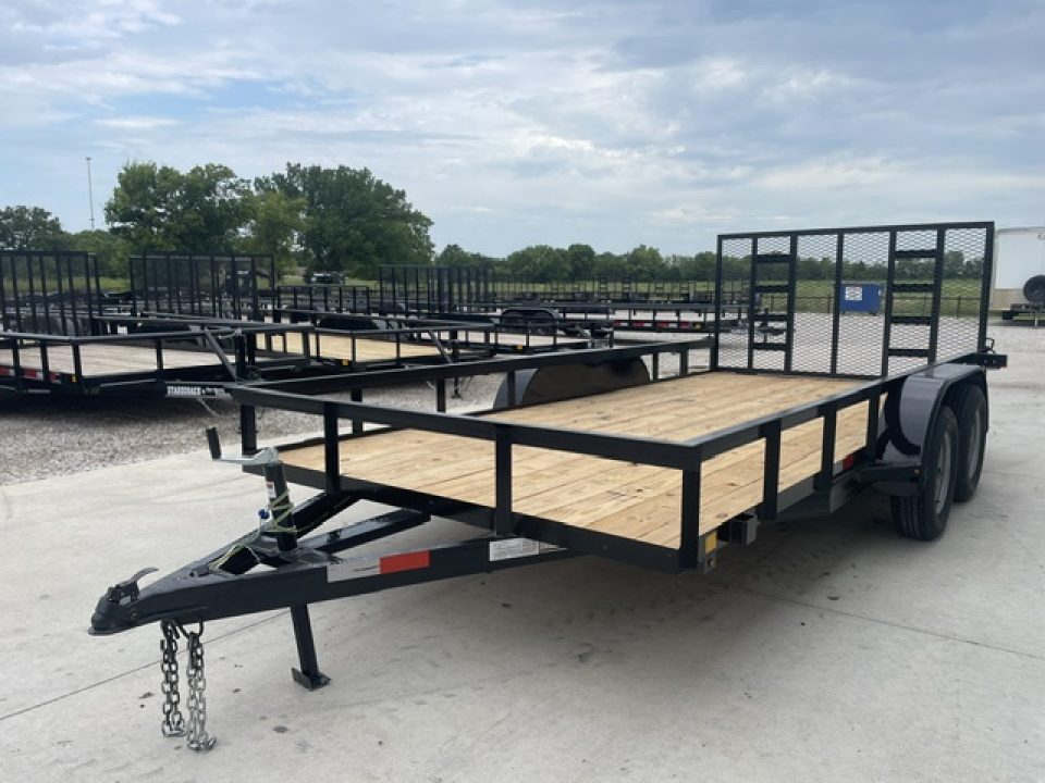 New 2026 C&M 82X16 ANGLE TOP UTILITY (2) 3500lb AXLES, GVWR 7000lbs, 4' GATE