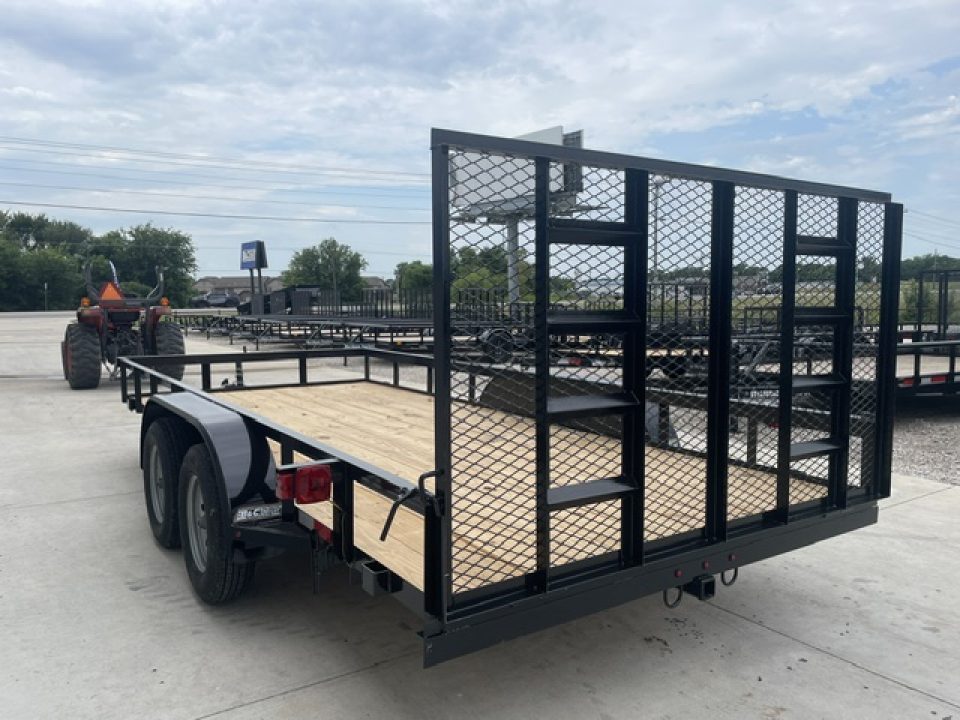 New 2026 C&M 82X16 ANGLE TOP UTILITY (2) 3500lb AXLES, GVWR 7000lbs, 4' GATE