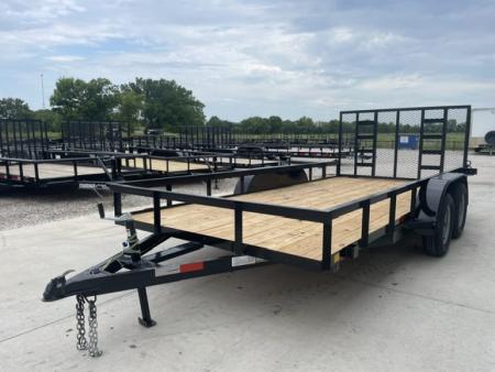 New 2026 C&M 82X16 ANGLE TOP UTILITY (2) 3500lb AXLES, GVWR 7000lbs, 4' GATE