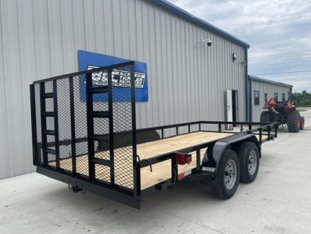 New 2026 C&M 82X16 ANGLE TOP UTILITY (2) 3500lb AXLES, GVWR 7000lbs, 4' GATE