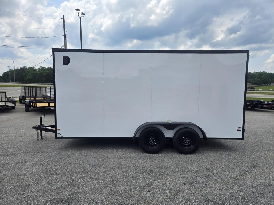 New 2026 7X16 TANDEM AXLE ENCLOSED TRAILER WITH BLACKOUT PACKAGE