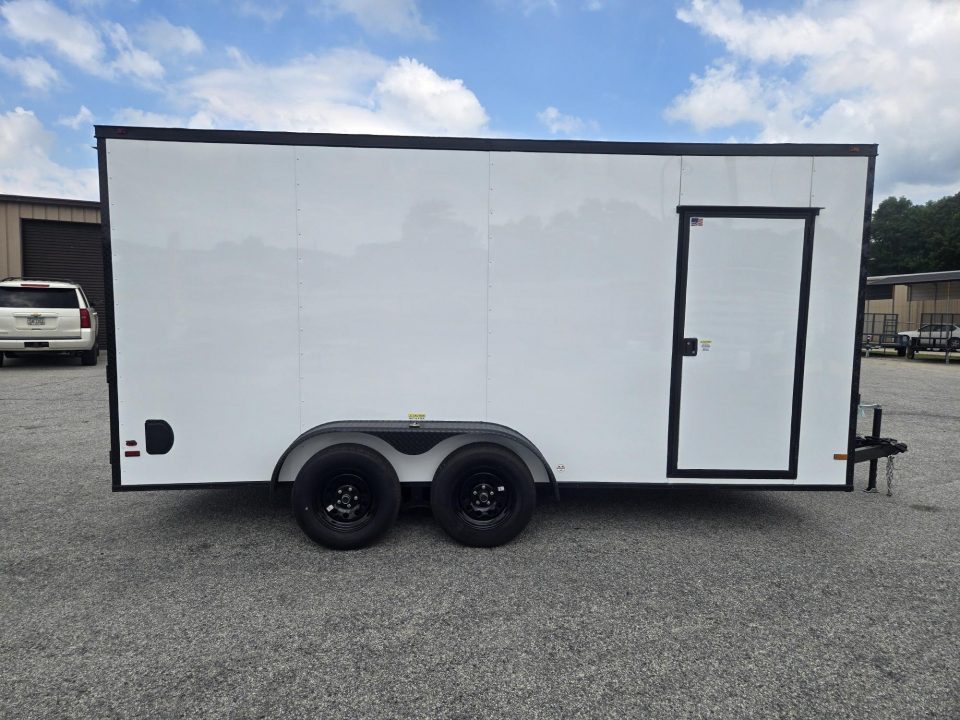 New 2026 7X16 TANDEM AXLE ENCLOSED TRAILER WITH BLACKOUT PACKAGE