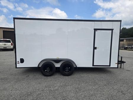 New 2026 7X16 TANDEM AXLE ENCLOSED TRAILER WITH BLACKOUT PACKAGE