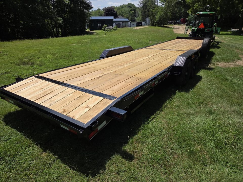 New 2026 Triple R Trailers 7x34 14,000lb gvwr open flat bed trailer Car Hauler
