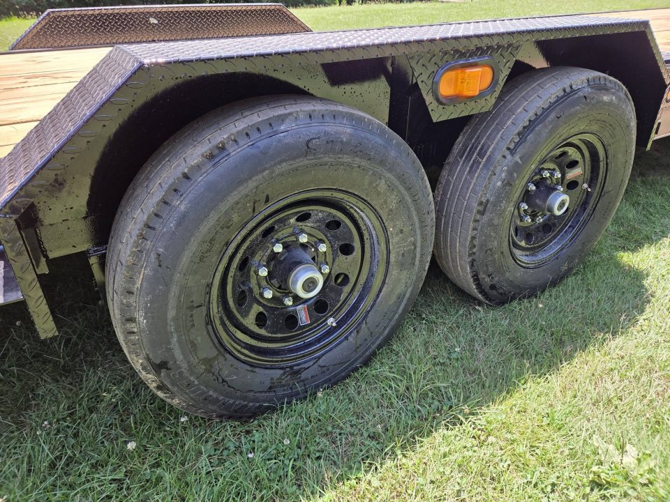 New 2026 Triple R Trailers 7x34 14,000lb gvwr open flat bed trailer Car Hauler