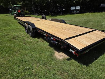 New 2026 Triple R Trailers 7x34 14,000lb gvwr open flat bed trailer Car Hauler
