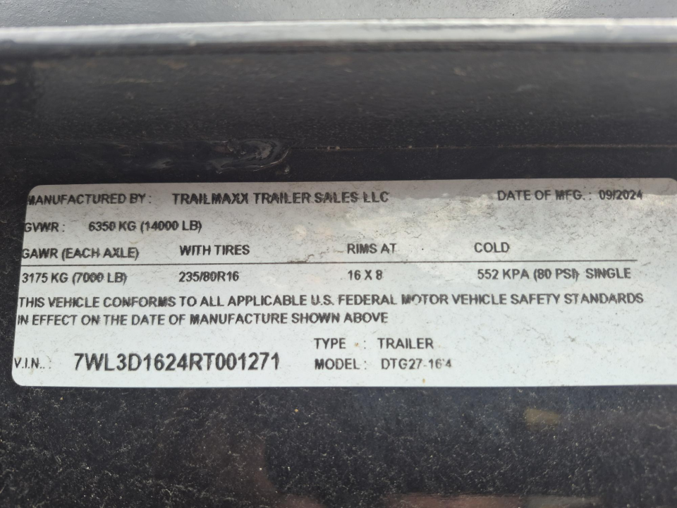 Consignment 2024 TrailMaxx 7x16 Gooseneck Dump Trailer | 4' Steel Sides & 2' Wood Extensions