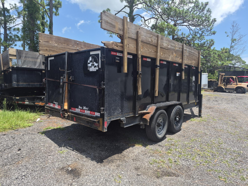 Consignment 2024 TrailMaxx 7x16 Gooseneck Dump Trailer | 4' Steel Sides & 2' Wood Extensions