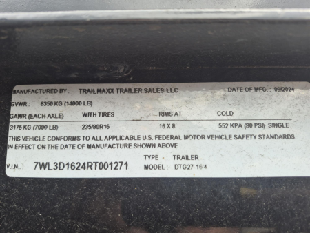 Consignment 2024 TrailMaxx 7x16 Gooseneck Dump Trailer | 4' Steel Sides & 2' Wood Extensions