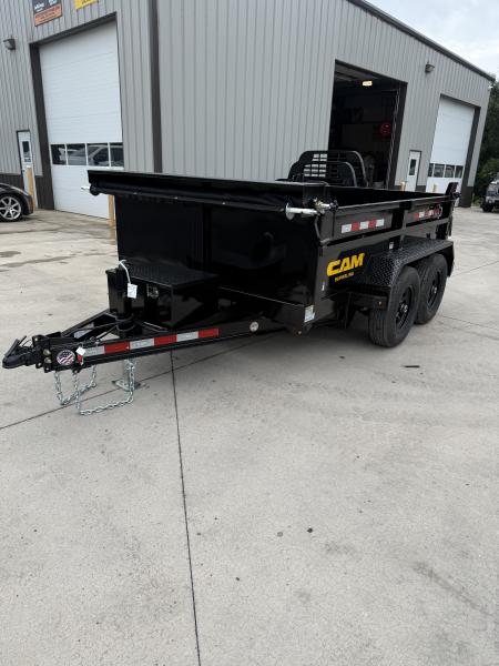 New 2026 CAM 6X10 - 10K Dump Trailer w/ Ramps - Tarp Kit - Black