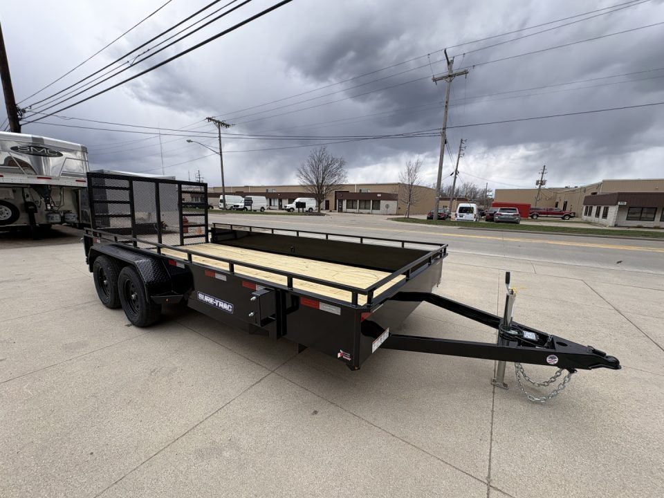 New 2026 Sure-Trac 7X16 TANDEM STEEL HIGH SIDE Utility Trailer