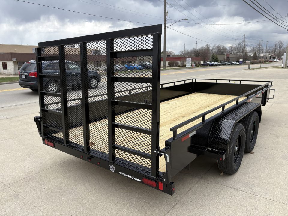 New 2026 Sure-Trac 7X16 TANDEM STEEL HIGH SIDE Utility Trailer