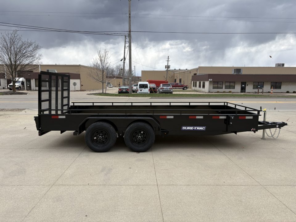 New 2026 Sure-Trac 7X16 TANDEM STEEL HIGH SIDE Utility Trailer